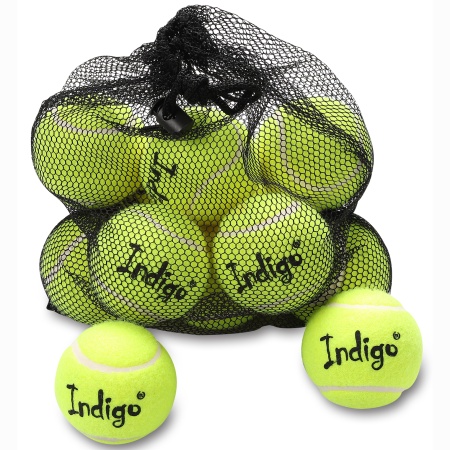 Купить Мяч для большого тенниса Indigo (12 шт в сетке) начальный уровень в Чёрмозе 
